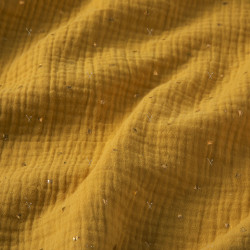 Double Gauze FOIL Mustard / Gold